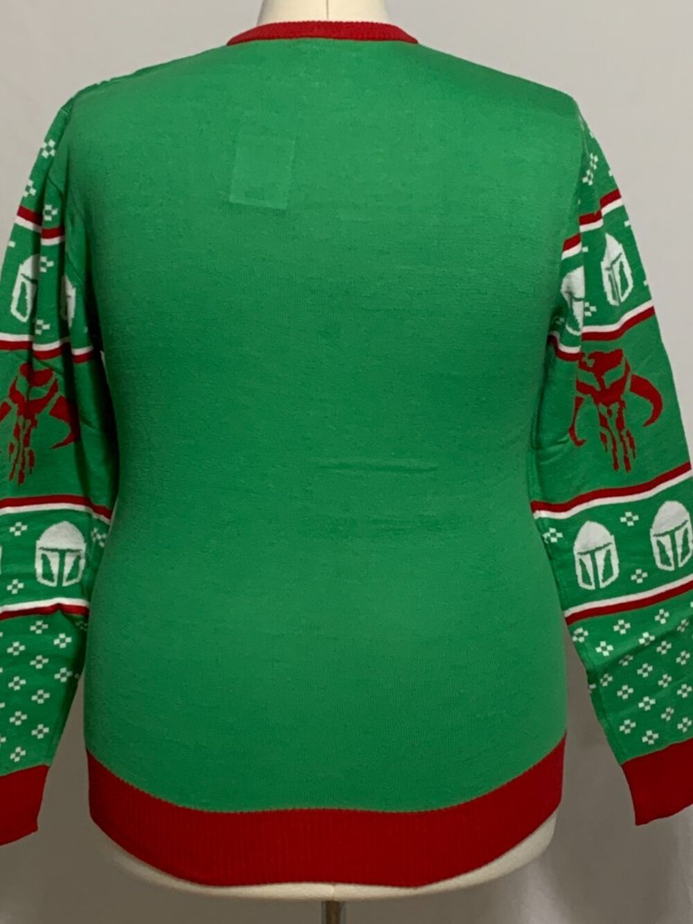 Ugly Christmas Sweater Star Wars Mandalorian Grogu Presents Are The Way MENS M - Picture 4 of 5